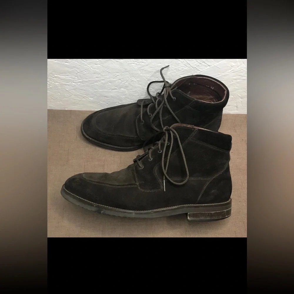 E.T. Wright Men's Ankle Boots Brown Suede Size 15EE (Extra Wide) Made in Italy